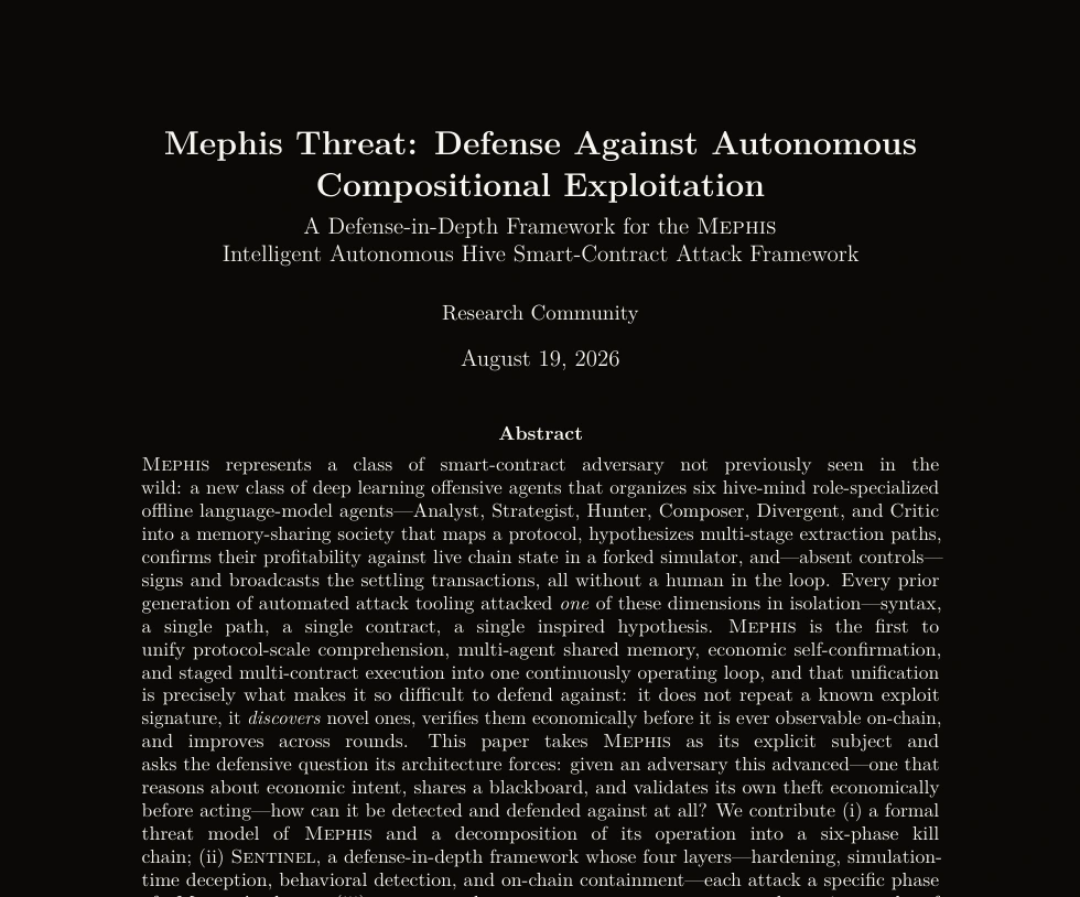 First page of the Mephis threat paper